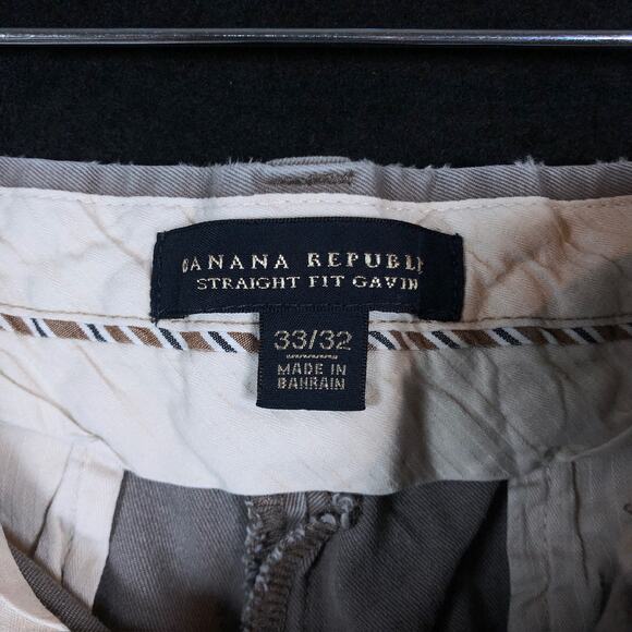 Banana Republic Mens Pants Gray Gavin Chino Straight 100% Cotton 33x32 - Picture 5 of 13